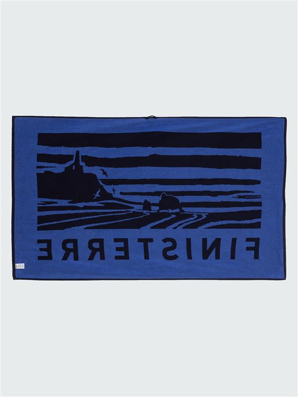 Organic Cotton Towel in Navy/Lake - Cape