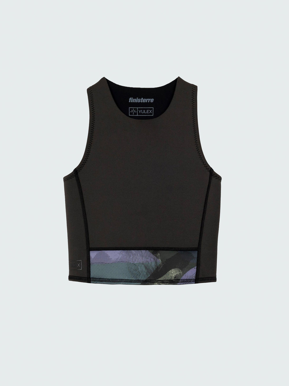 Natural Rubber Bikini Top in Raven Lofi Print - Kaia