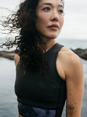 Natural Rubber Bikini Top in Raven Lofi Print - Kaia