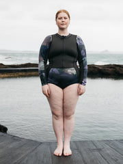 Natural Rubber Long Sleeve 2mm Swimsuit - Kaia