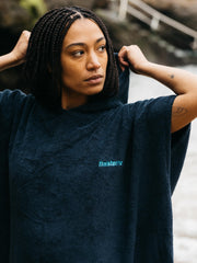Organic Cotton Robe in Navy - Clearwater