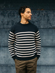 Wool Striped Jumper in Multi Stripe - Ledden