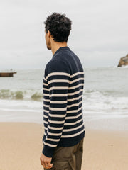 Wool Striped Jumper in Multi Stripe - Ledden