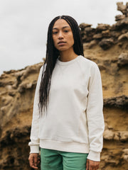 Organic Retro Sweatshirt in Ecru - Serpentine