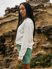 Organic Retro Sweatshirt in Ecru - Serpentine