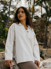 Organic Cotton Smock in Ecru - Croft