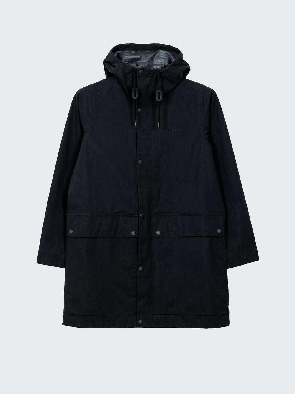 Organic Cotton Waterproof Jacket in Black - Litus