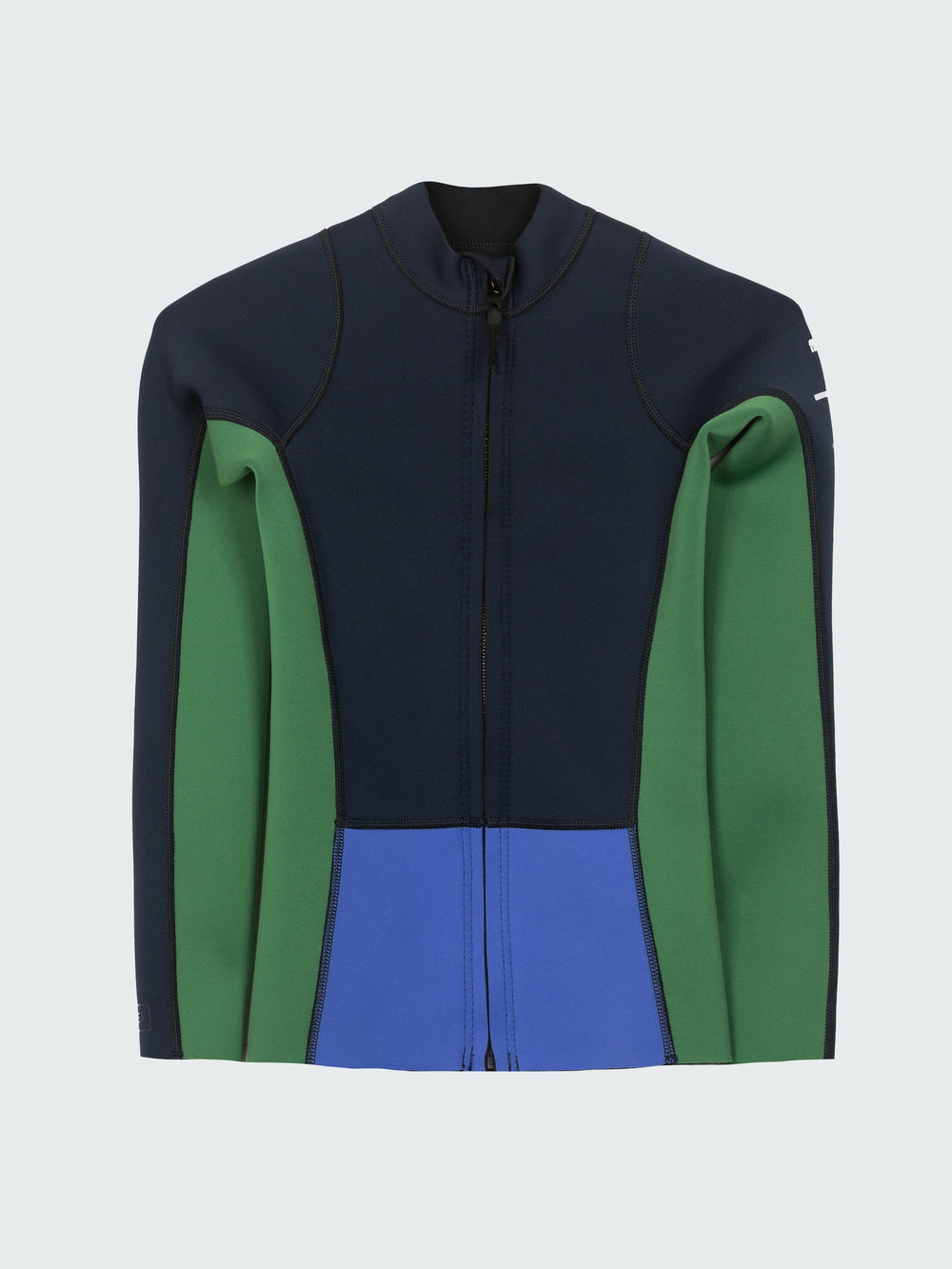 Natural Rubber Yulex Long Sleeve Top in Navy/Lake/Green - Kaia