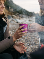 Snow Peak + Finisterre Anodised Titanium Camp Cup in Anodised Pink