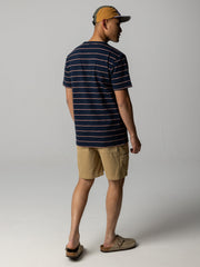 Organic Cotton T-Shirt in Navy Stripe - Channel