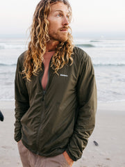 Recycled Windcheater Jacket in Olive - Forecast