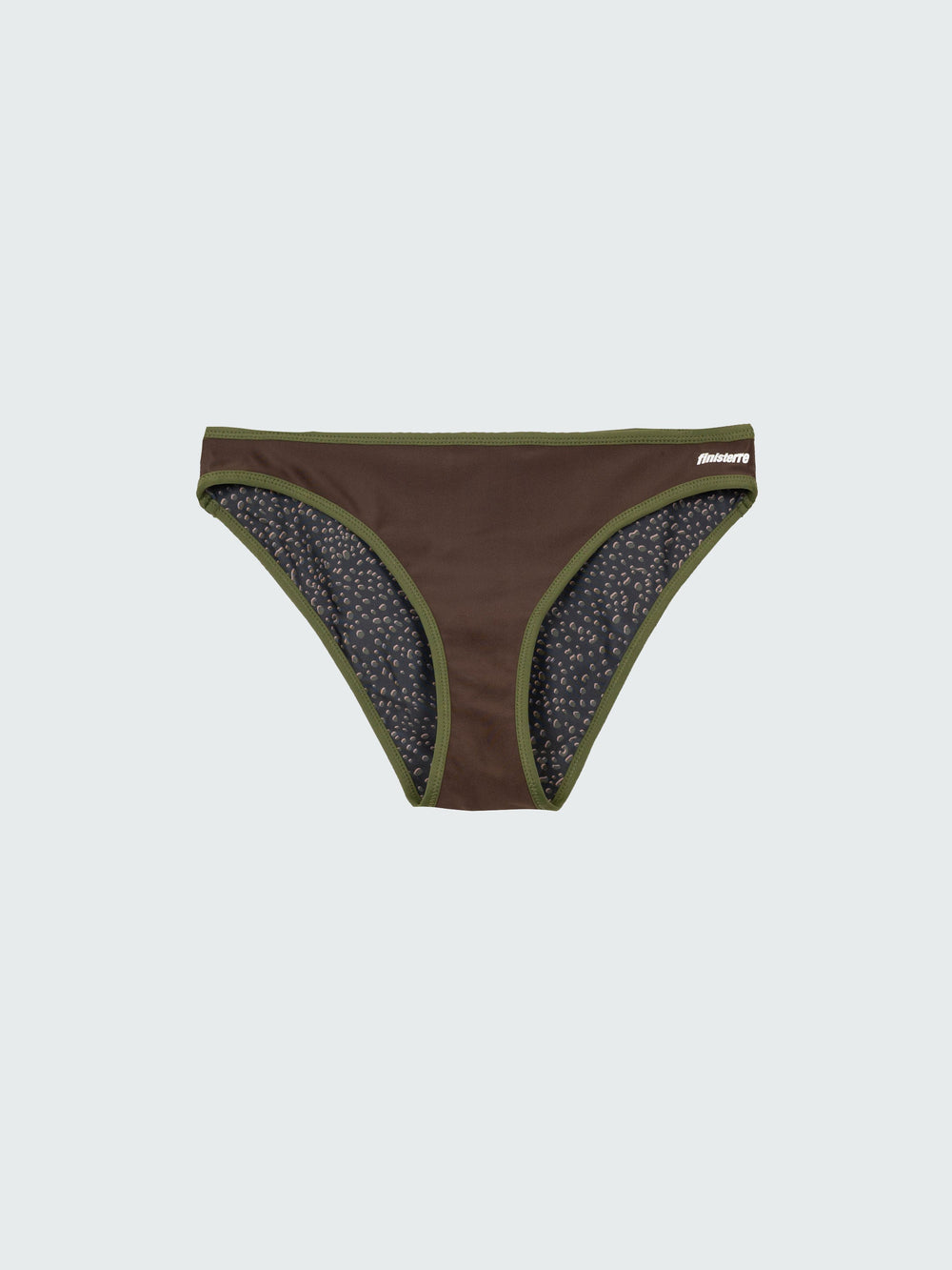 Recycled Bikini Pant in Brown Print - Ailla