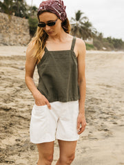 Hemp Cami Top in Olive - Morva