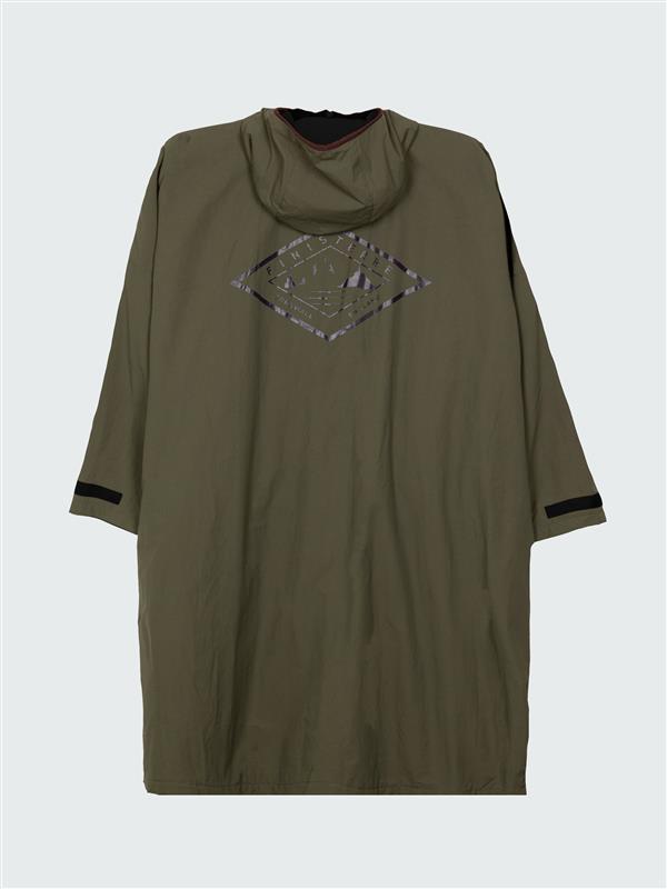 Tego Long Sleeve Robe in Olive/Black