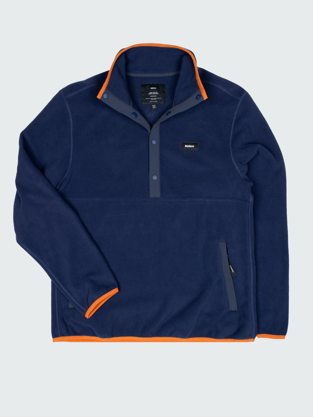 Recycled 1/4 Fleece in Deep Blue - Axiom