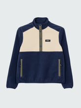 1/4 Snap Fleece in Oatmeal/Deep Blue - Axiom