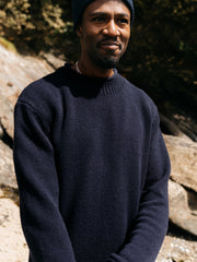 Wool Taran Jumper in Navy