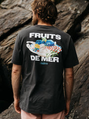 Organic Cotton T-Shirt in Raven - Fruits De Mer