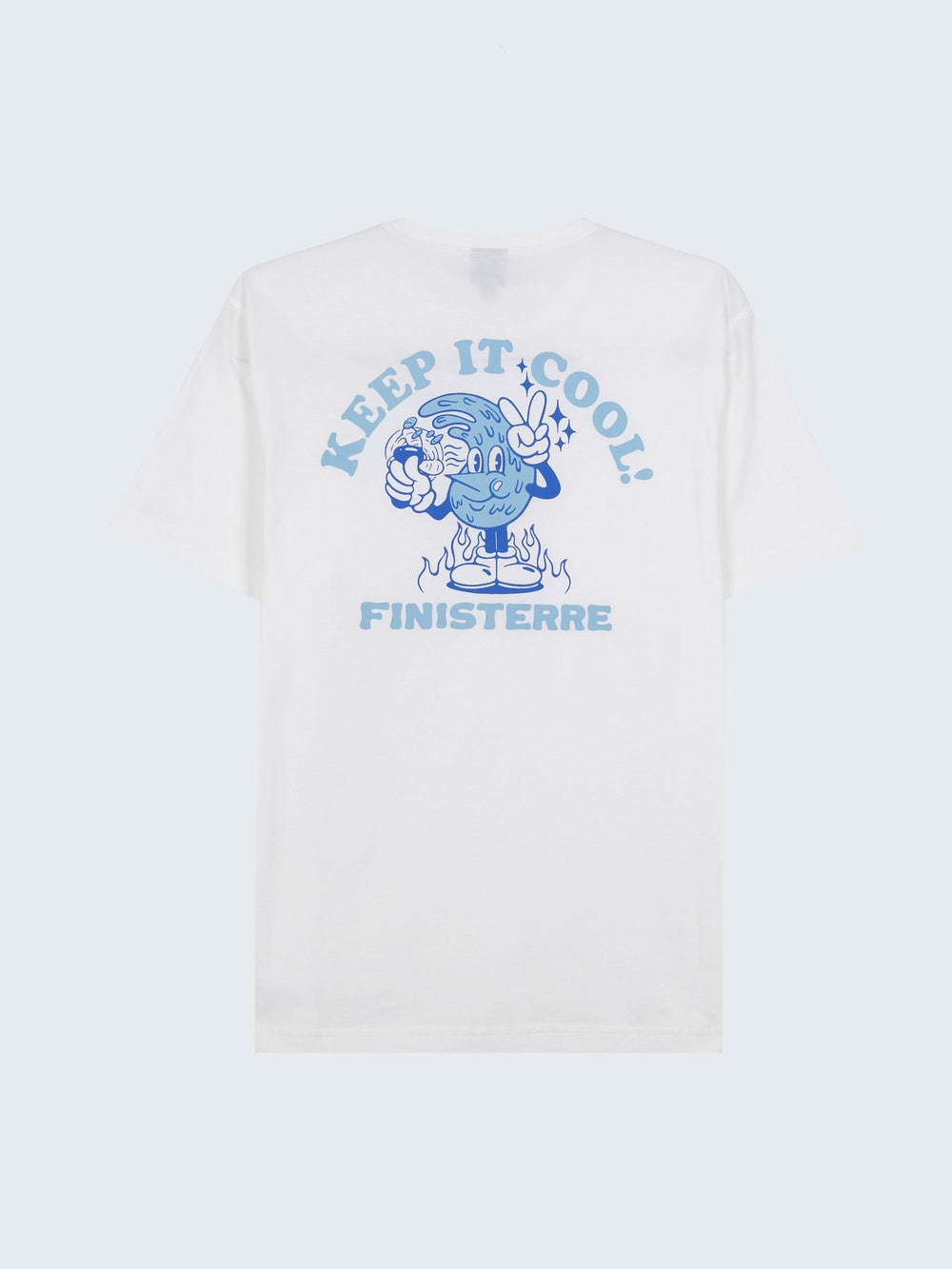 Organic Cotton T-Shirt in White - Heat Wavy