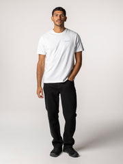 Organic Cotton T-Shirt in White - Heat Wavy
