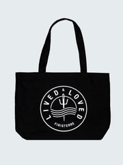 Organic Cotton Tote Bag in Black - Lived and Loved