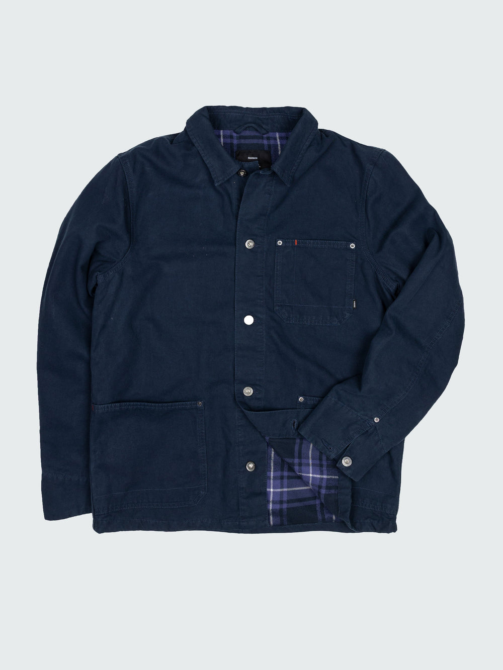 Organic Cotton Lined Jacket in Navy - Basset