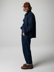 Organic Cotton Lined Jacket in Navy - Basset