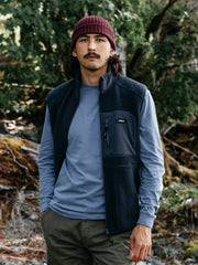 Recycled Fleece Gilet in Navy - Bolster