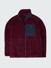 Recycled Fleece Jacket in Plum/Navy - Bolster