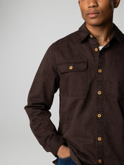 Organic Cotton Shirt in Brown - Eddystone