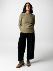 Merino Crew Knit Jumper in Seagrass - Farne
