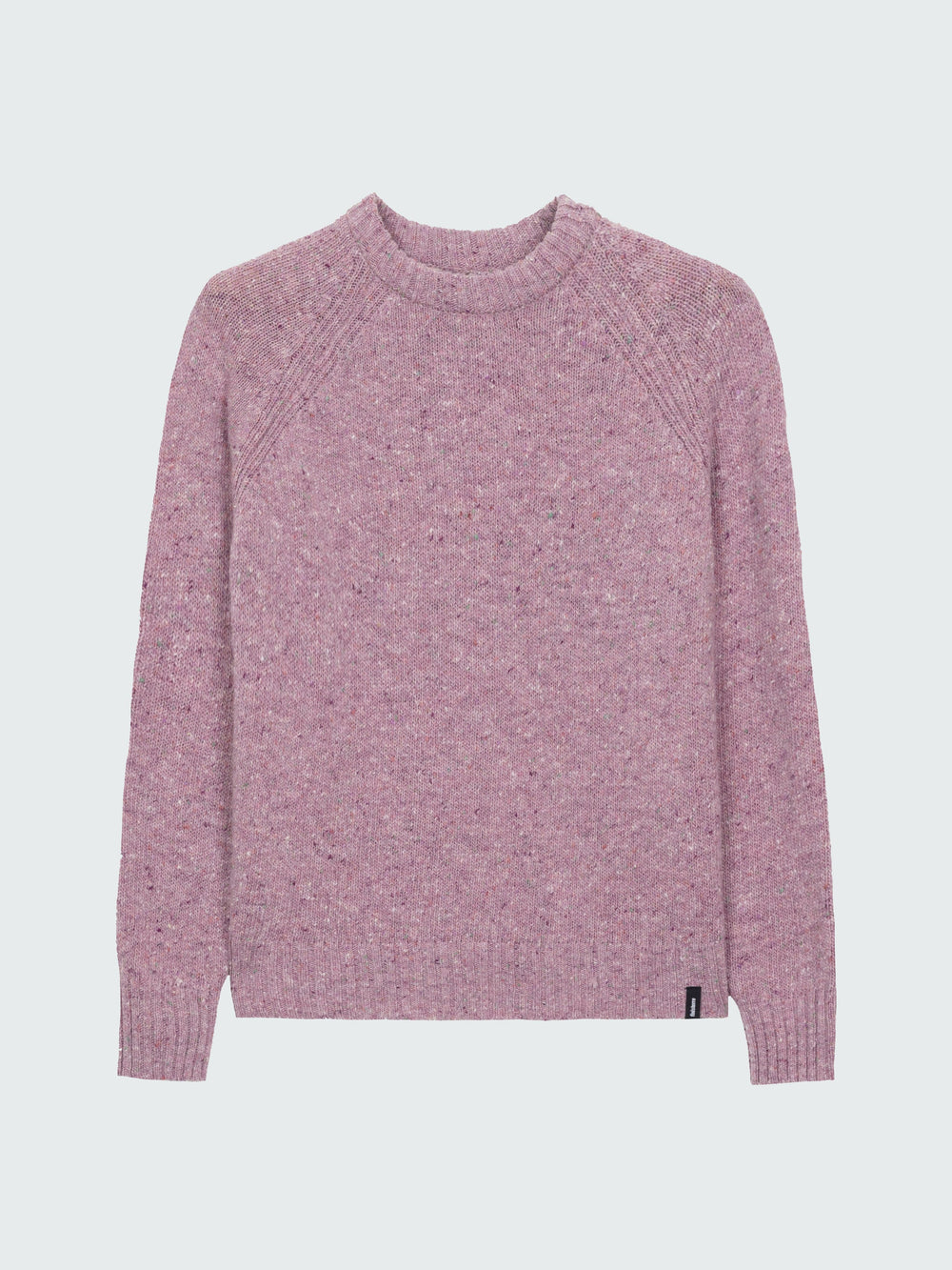 Merino Crew Knit Jumper in Purple - Farne