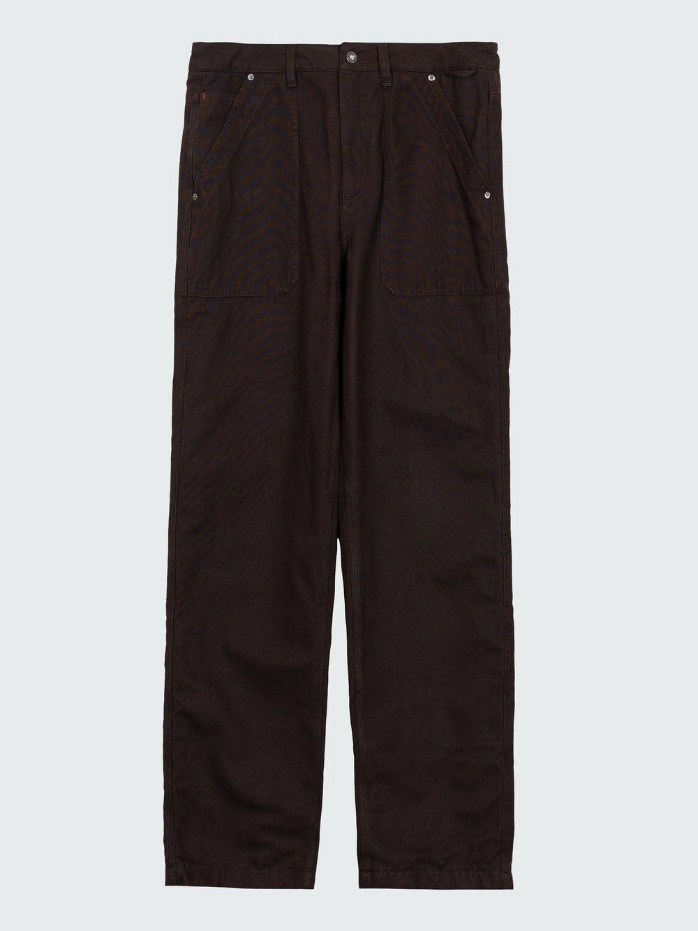Organic Cotton Flannel Lined Trousers in Brown