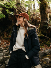 Recycled Waterproof Jacket in Black - Isla