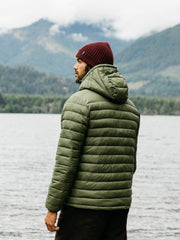 Recycled Hooded Jacket in Seagrass - Nimbus