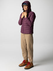 Recycled Hooded Jacket in Plum - Nimbus