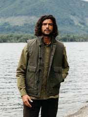 Recycled Insulated Gilet in Green - Shipyard