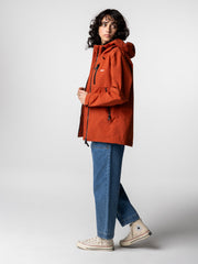 Recycled Waterproof Jacket in Terracotta - Stormbird