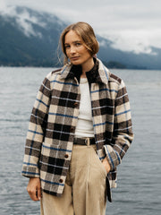 Wool Blend Blanket Jacket in Calico Multi - Stowe