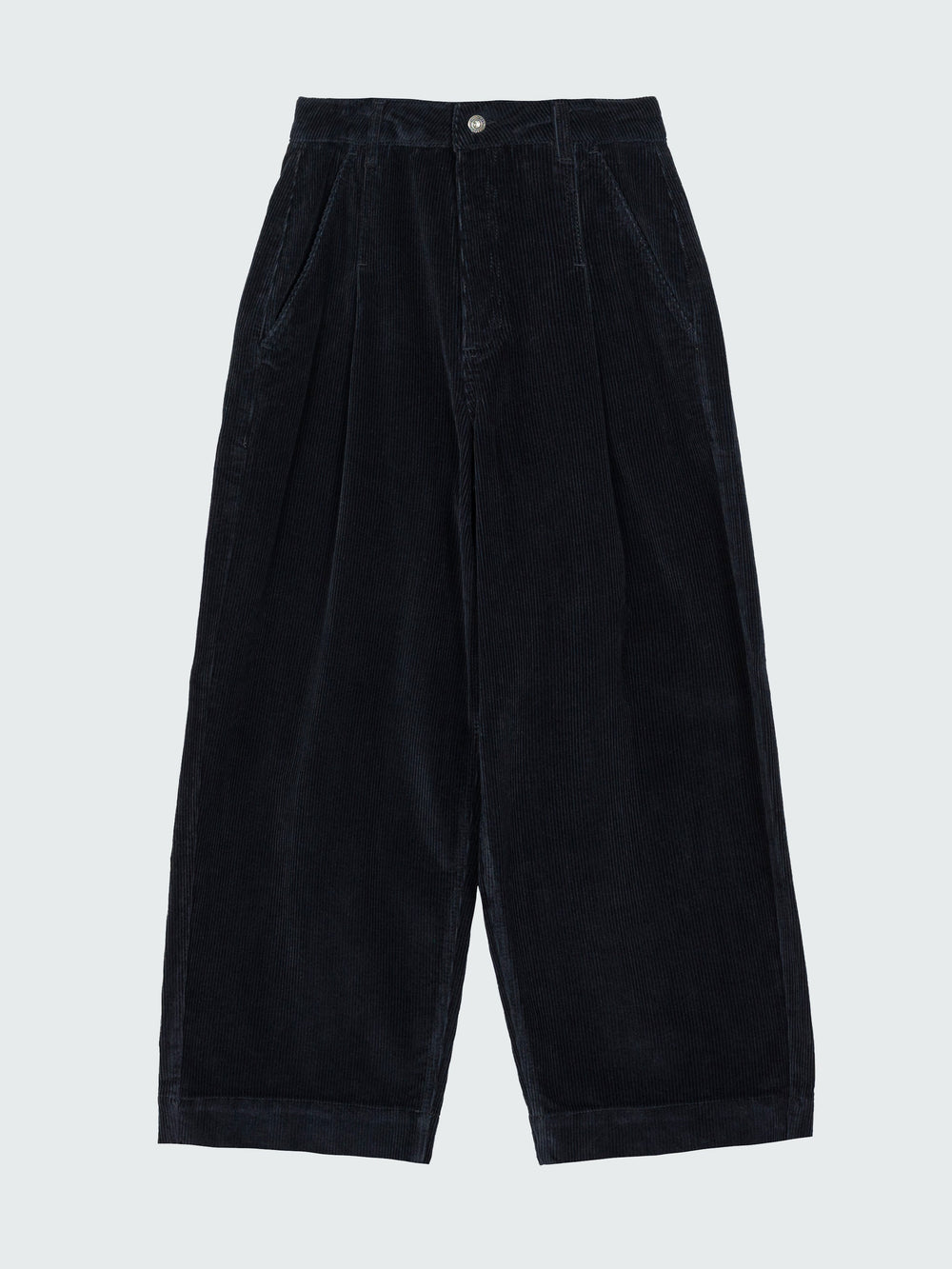 Organic Cotton Cord Trouser in Black - Studio