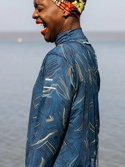 Into The Sea' Seasuit in Geometric Print