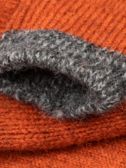 Wool Sock in Burnt Orange/Grey Marl - Bosun