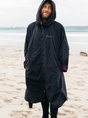 Tego Long Sleeve Robe in Navy/Flame