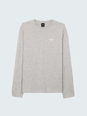 Harlyn Logo Long Sleeve T-Shirt in Grey Marl
