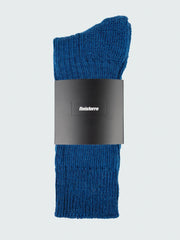 Wool Blend Ribbed Sock in Blue