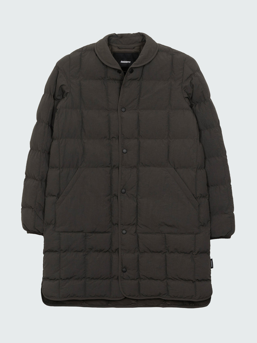Recycled Quilted Coat in Raven Black - Lapwing