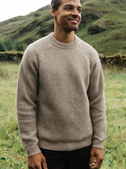 Wool Knit Jumper in Oatmeal - Mora