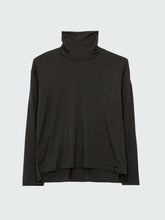 Merino High Neck T-Shirt in Raven - Seeker