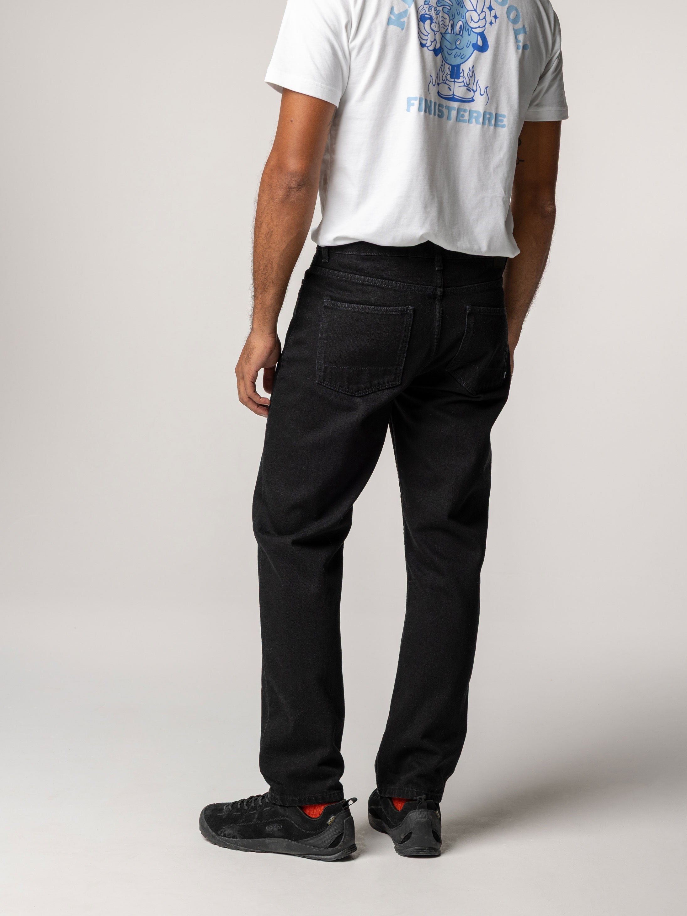 Organic Cotton Twill Jean in Black - Marin