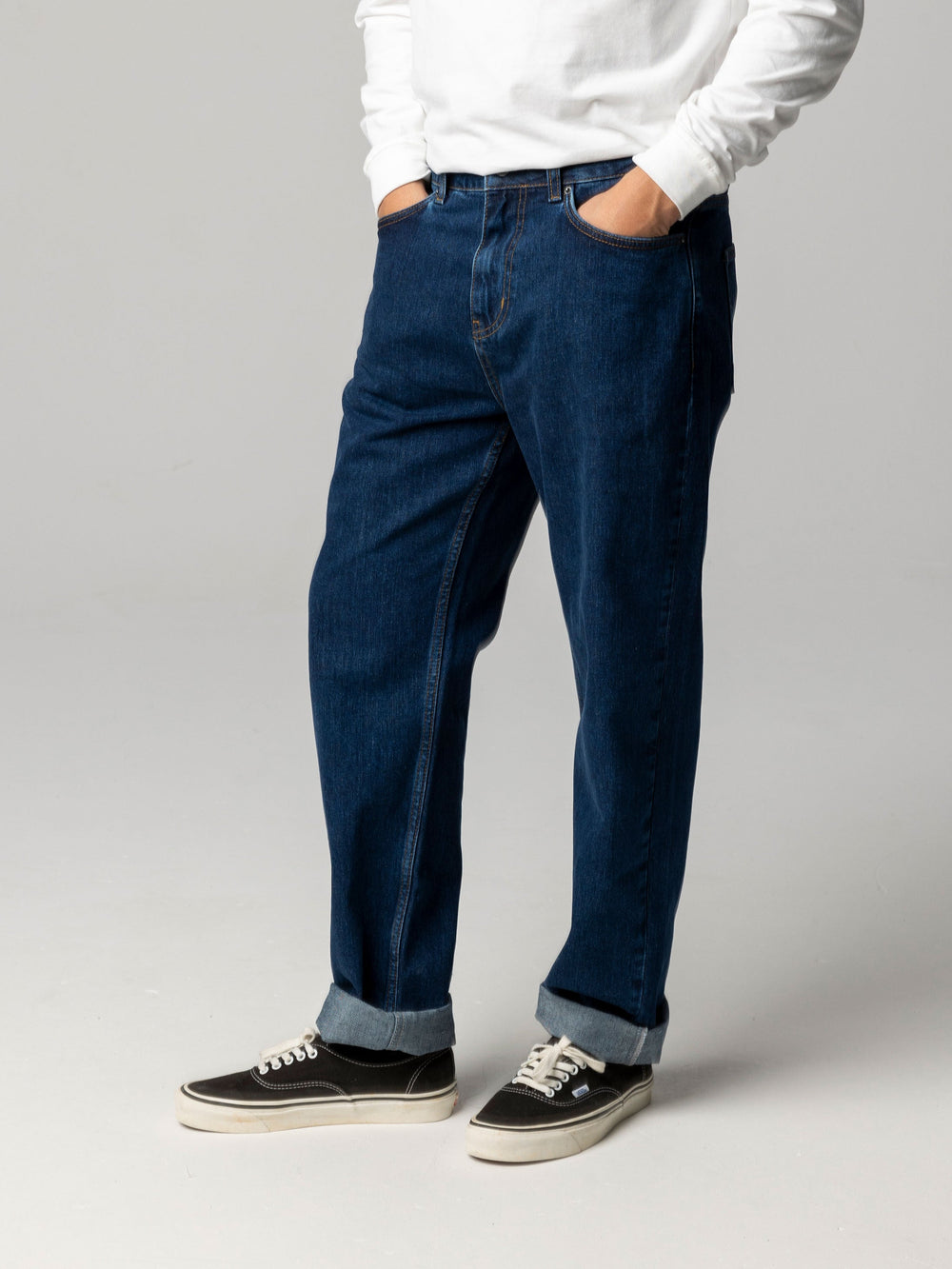 Organic Cotton Twill Jean in Dark Indigo - Marin